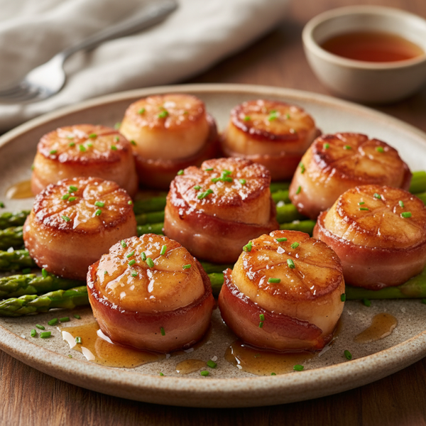 Maple-Glazed Bacon-Wrapped Scallops recipe