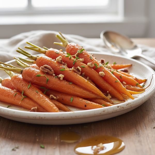 Maple-Glazed Honey Roasted Baby Carrots recipe
