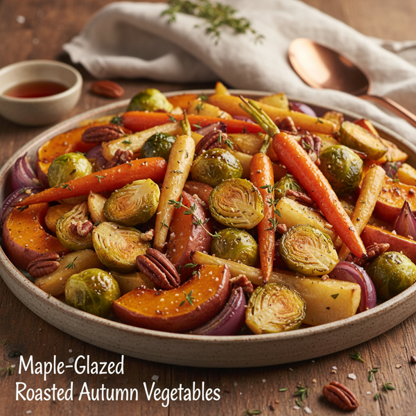 Maple-Glazed Roasted Autumn Vegetables recipe