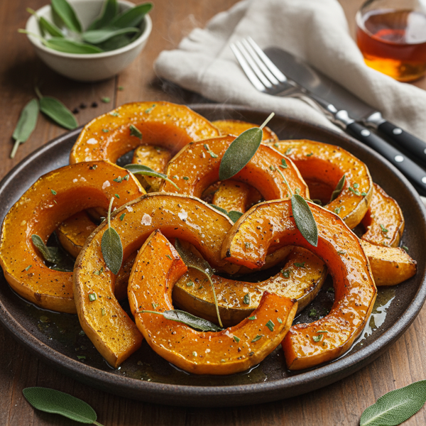 Maple-Glazed Roasted Winter Squash with Sage Butter recipe