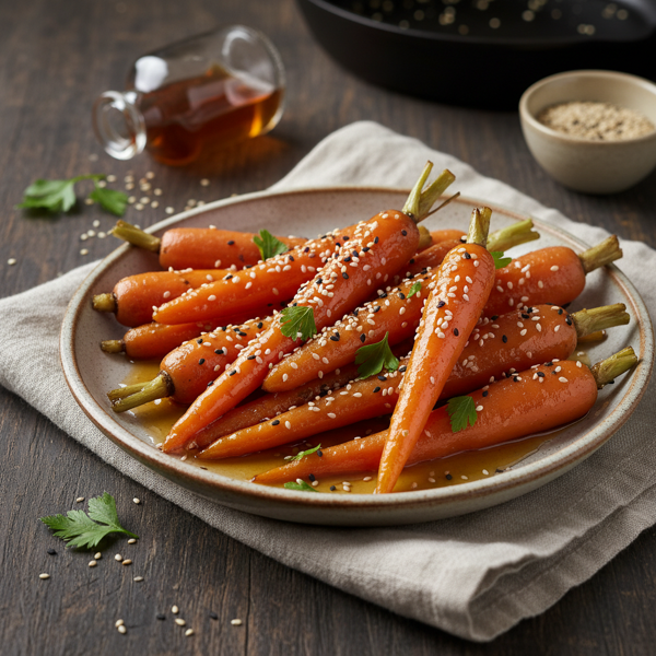 Maple-Sesame Glazed Carrots recipe