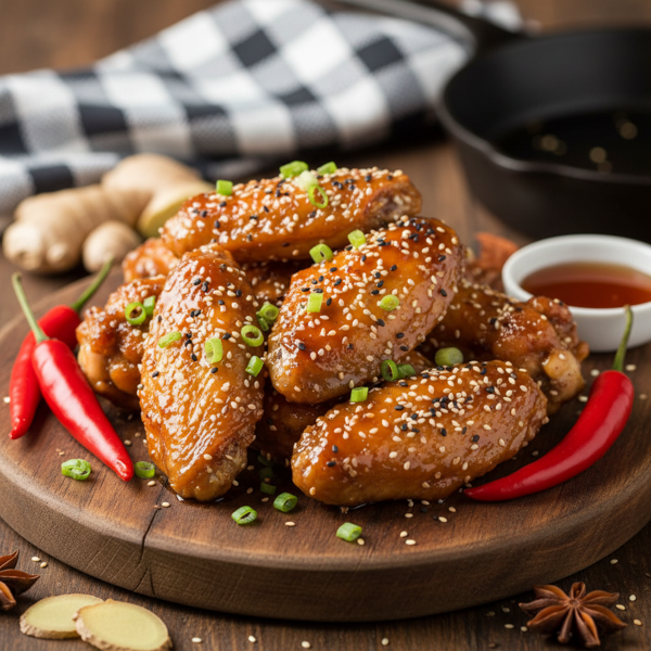 Maple-Sesame Glazed Chicken Wings recipe