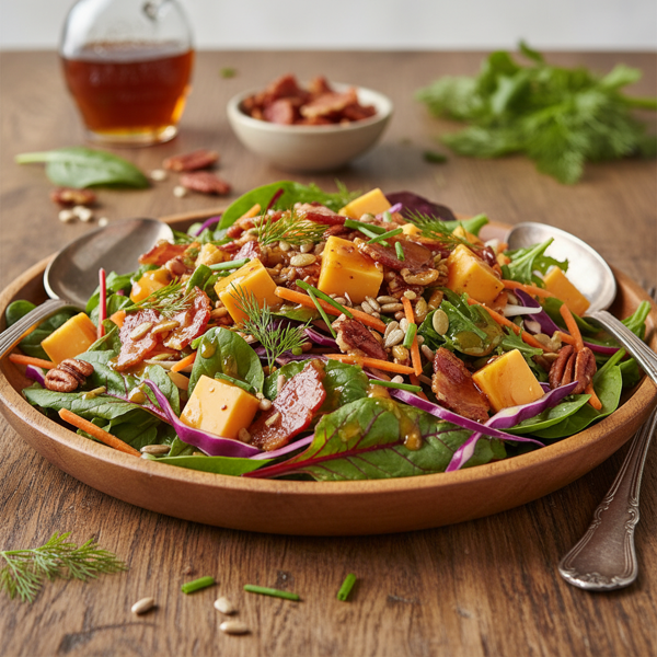Maple Bacon Cheddar Garden Salad recipe
