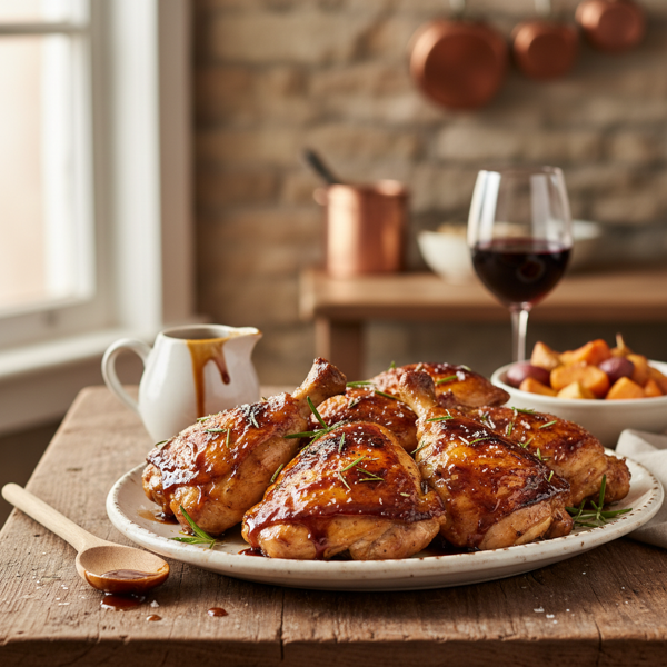 Maple Balsamic Glazed Chicken Thighs recipe