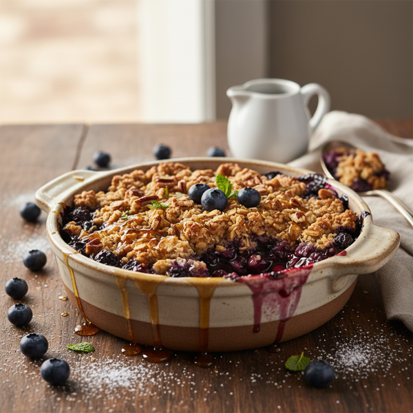 Maple Blueberry Oatmeal Crumble recipe
