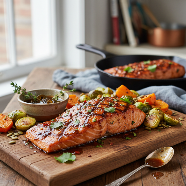 Maple Chipotle Glazed Salmon recipe