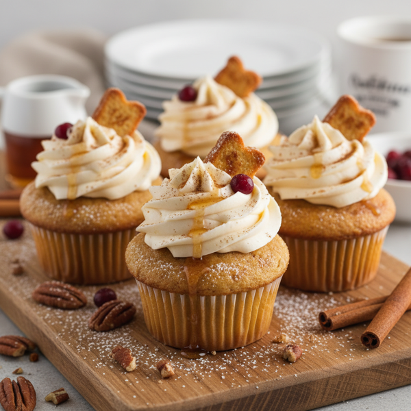 Maple Cinnamon French Toast Cupcakes with Cream Cheese Frosting recipe