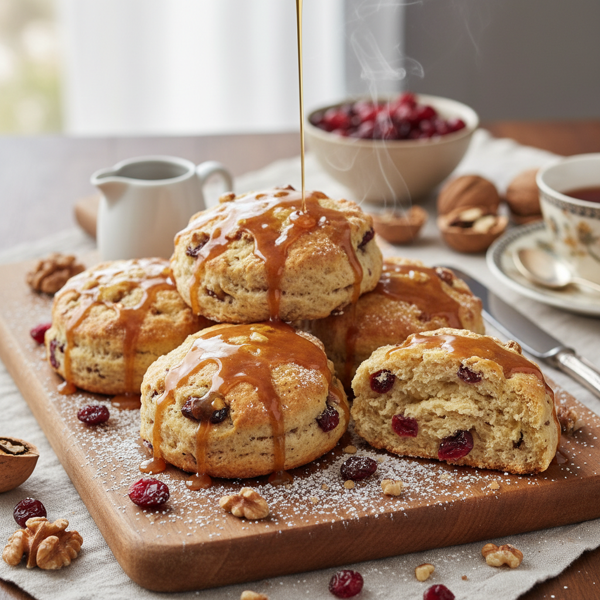 Maple Cranberry Walnut Delight Scones recipe