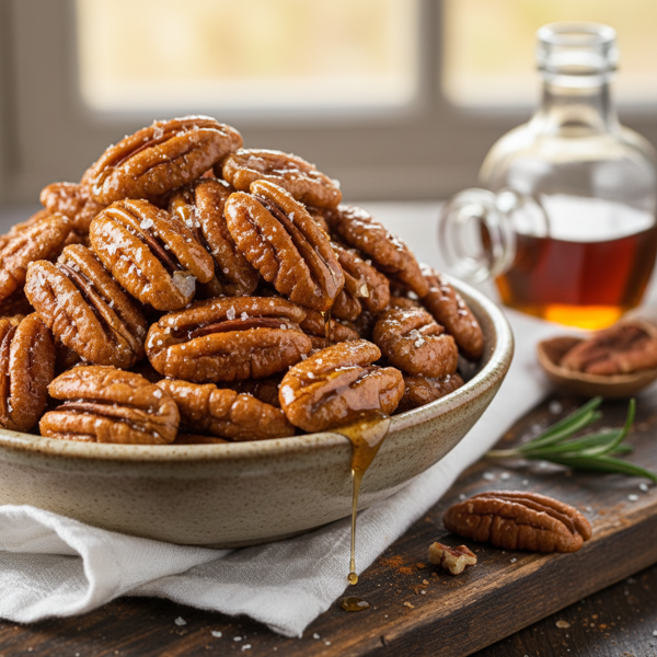 Maple Glazed Candied Pecans recipe