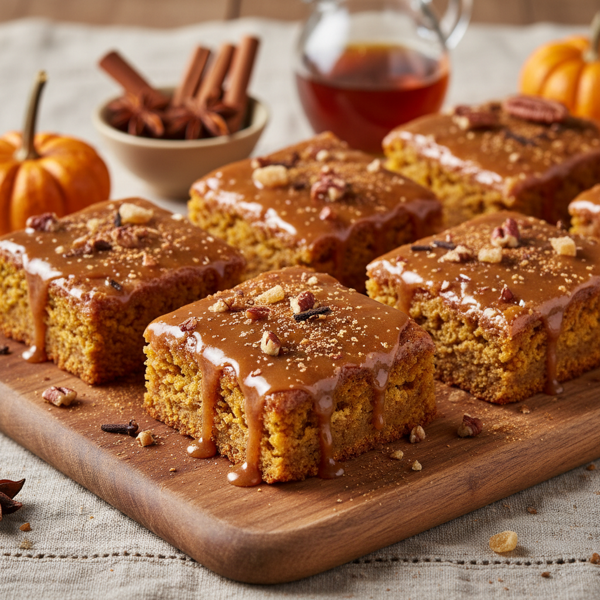 Maple Glazed Pumpkin Spice Bars recipe