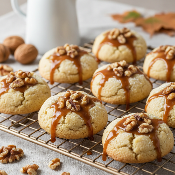 Maple Glazed Walnut Cream Cheese Cookies recipe