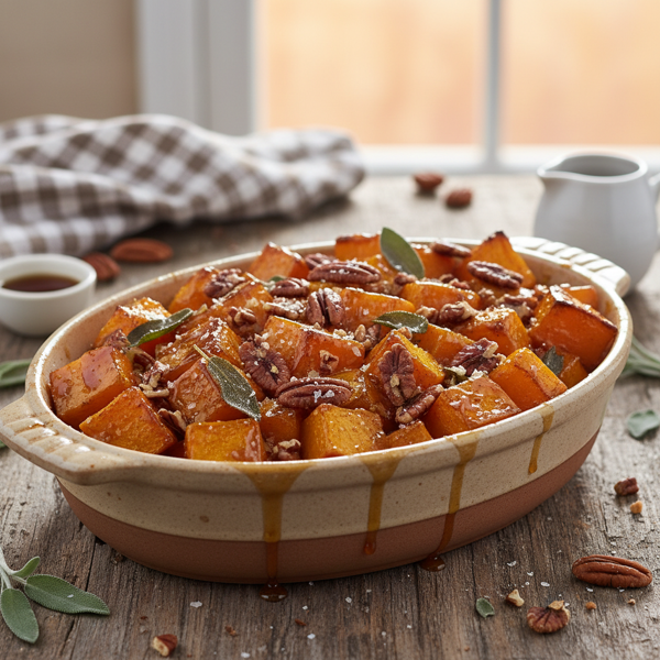 Maple Pecan Butternut Squash Bake recipe