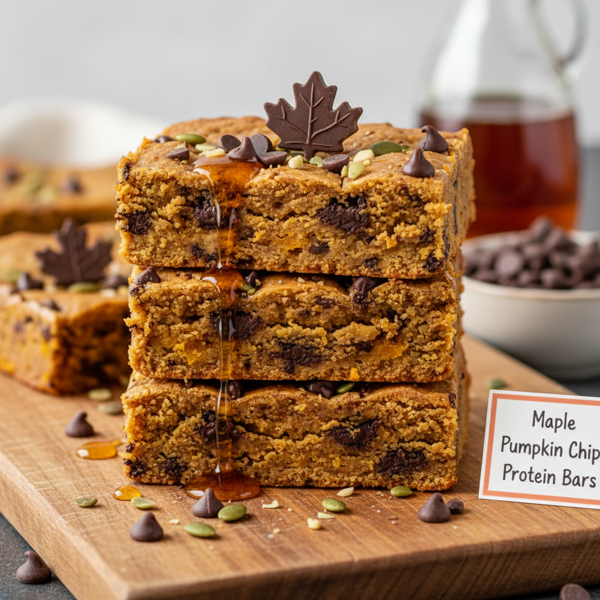 Maple Pumpkin Chocolate Chip Protein Bars recipe