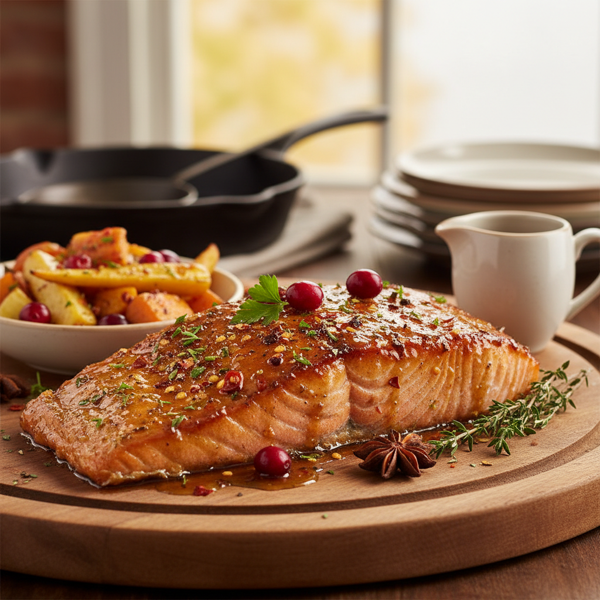 Maple Spice Glazed Salmon Delight recipe