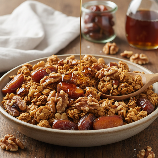 Maple Walnut Delight Granola with Sweet Dates recipe