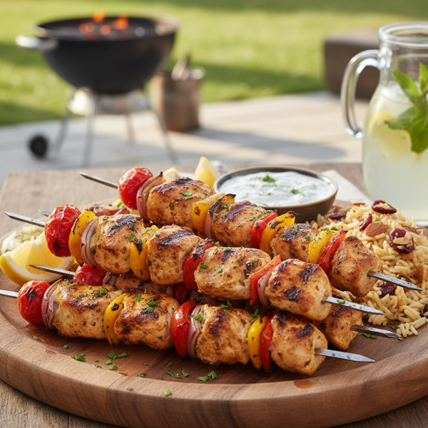 Marinated Grilled Chicken Kebabs recipe
