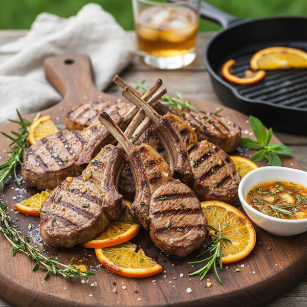 Marinated Grilled Lamb Chops with Citrus and Herbs recipe