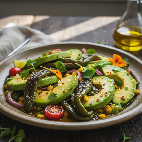 Marinated Poblano Avocado Delights recipe