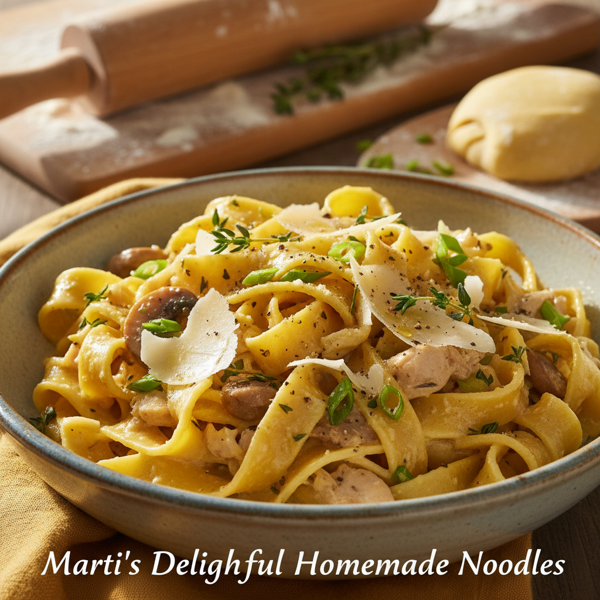 Marti's Delightful Homemade Noodles recipe