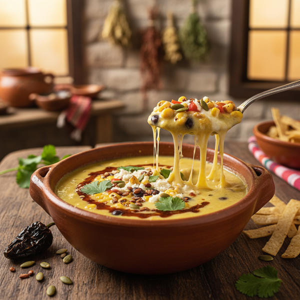 Mayan Cheesy Corn Chowder recipe