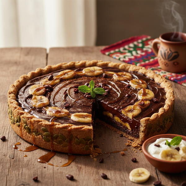 Mayan Chocolate Banana Delight Pie recipe