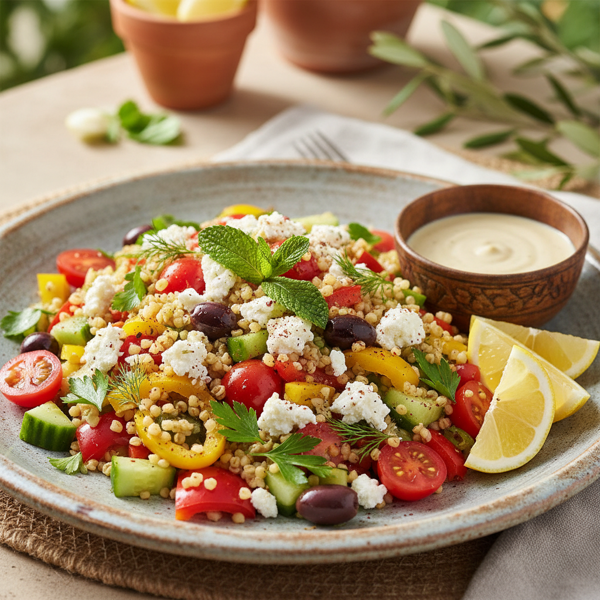 Mediterranean-Inspired Bulgur Salad with Feta and Herbs recipe