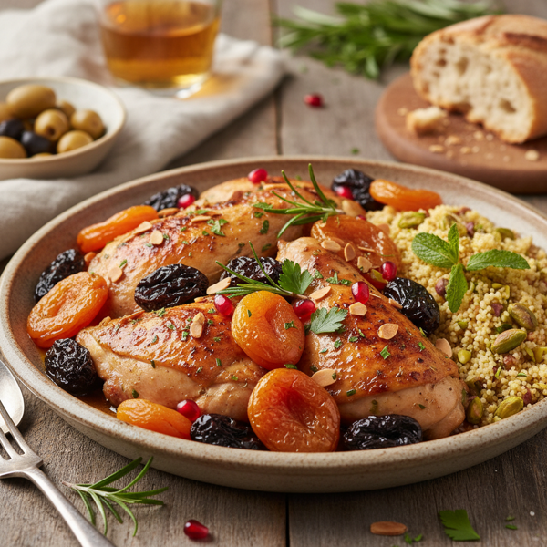 Mediterranean-Inspired Chicken with Apricots and Prunes recipe