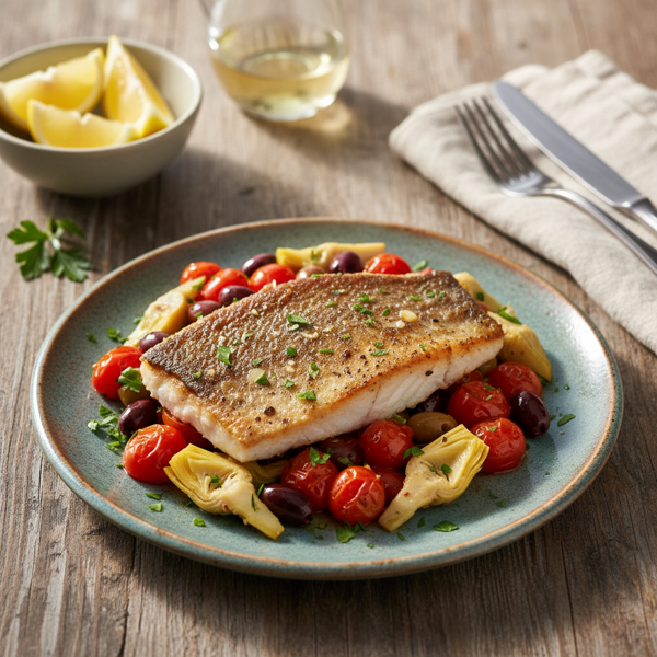 Mediterranean-Inspired Sautéed Chilean Sea Bass recipe