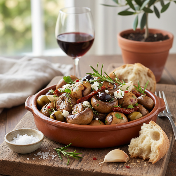Mediterranean-Style Marinated Mushrooms recipe
