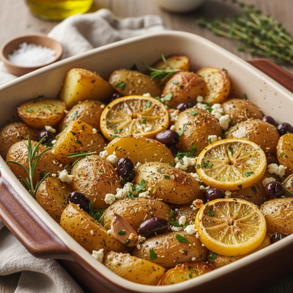 Mediterranean-Style Oven Roasted Potatoes recipe