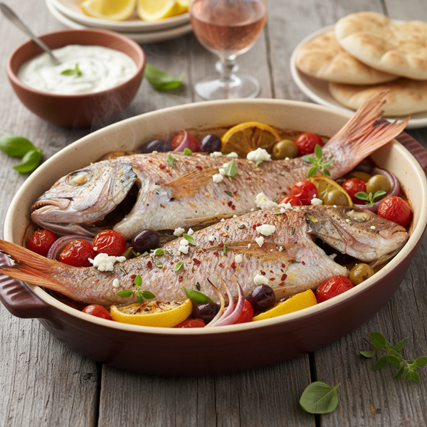 Mediterranean-Style Red Snapper Bake recipe