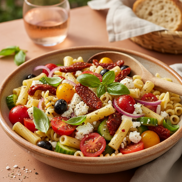 Mediterranean 2 Tomato Pasta Salad recipe