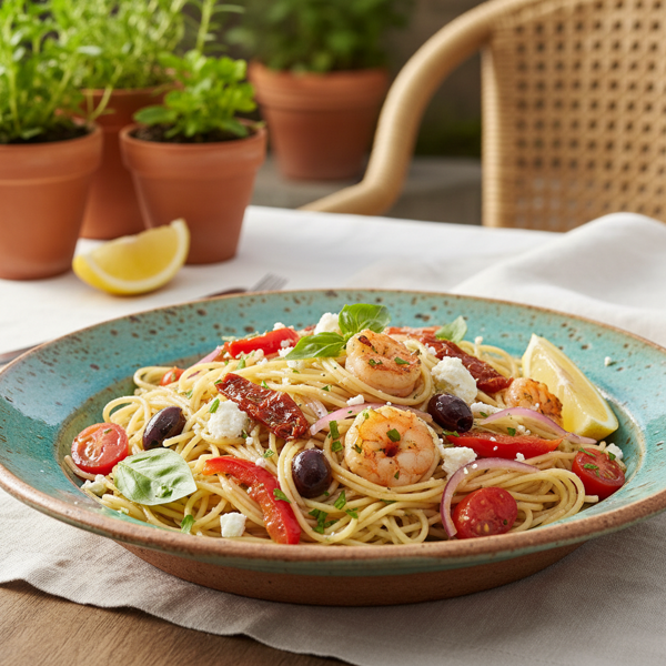 Mediterranean Angel Hair Pasta Delight recipe