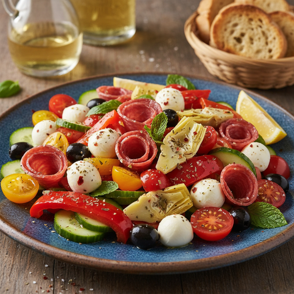 Mediterranean Antipasto Salad Delight recipe