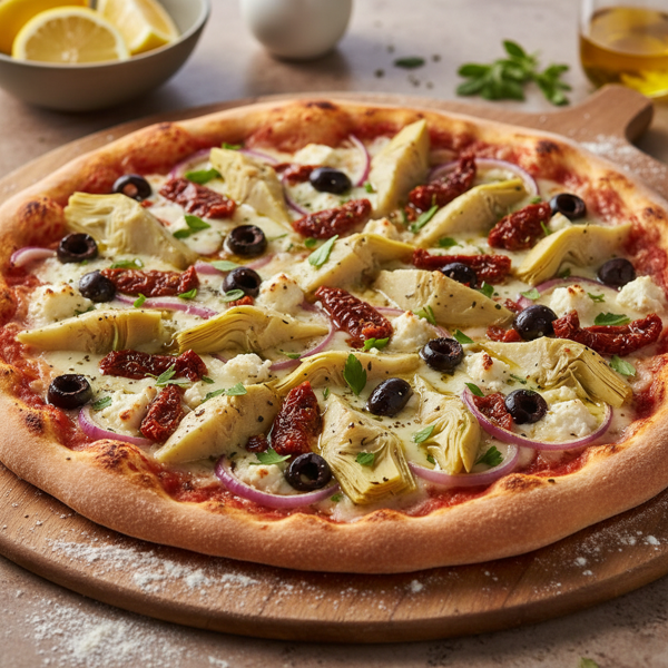 Mediterranean Artichoke Delight Pizza recipe