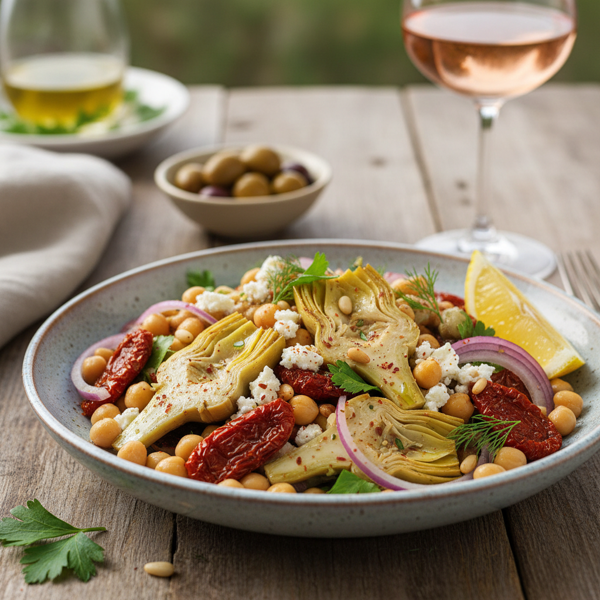 Mediterranean Artichoke and Chickpea Salad recipe