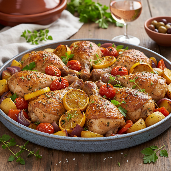 Mediterranean Baked Lemon and Herb Chicken recipe