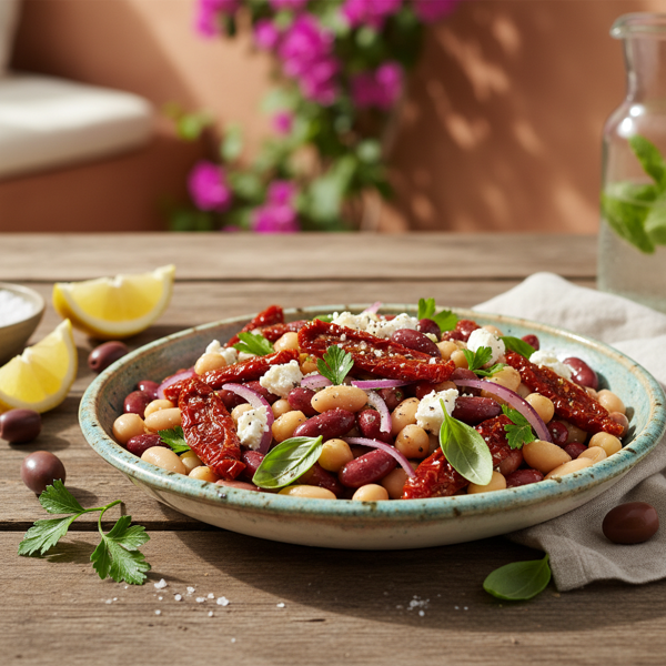 Mediterranean Bean & Sun-Dried Tomato Salad recipe