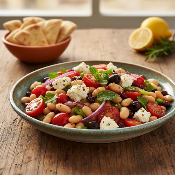 Mediterranean Bean and Tomato Salad recipe