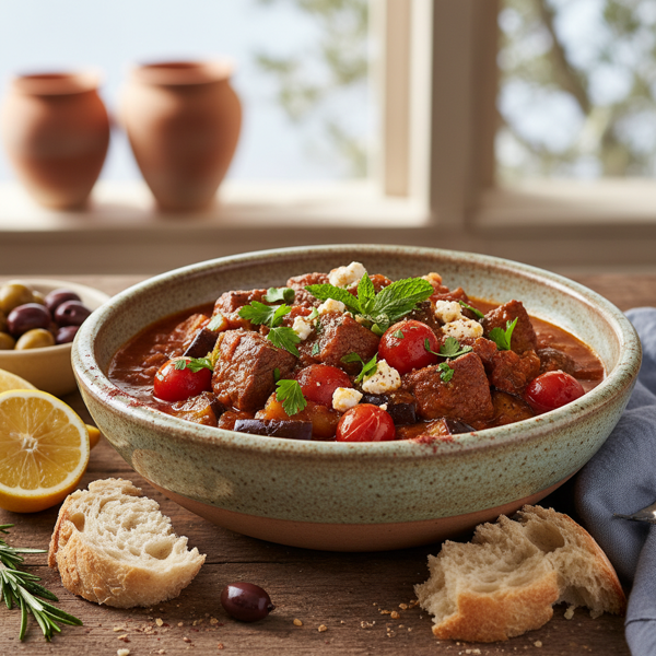 Mediterranean Beef & Eggplant Symphony Stew recipe