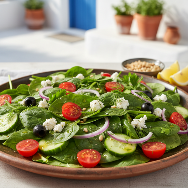 Mediterranean Bliss Spinach Salad recipe