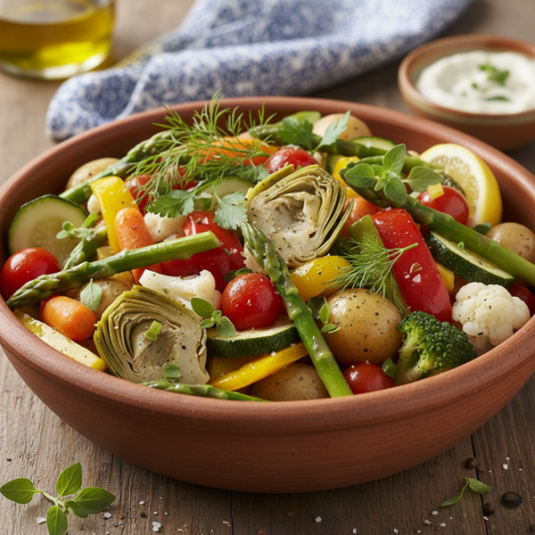 Mediterranean Boiled Vegetable Medley recipe
