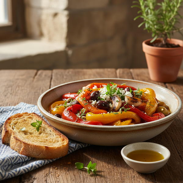 Mediterranean Braised Sweet Peppers recipe