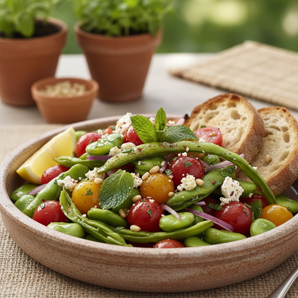 Mediterranean Broad Bean Medley recipe
