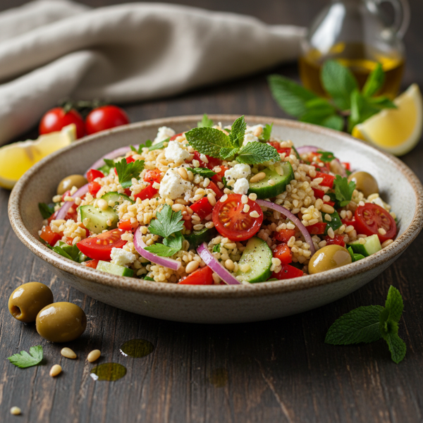 Mediterranean Bulgur Rice Fusion Salad recipe