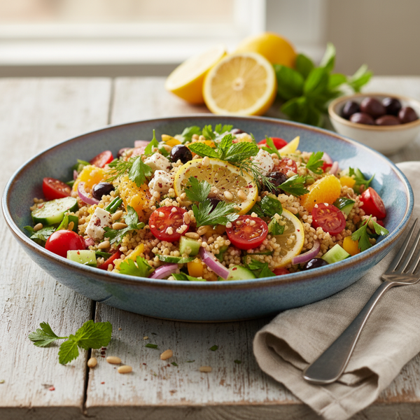 Mediterranean Bulgur Salad with Fresh Herbs and Citrus recipe