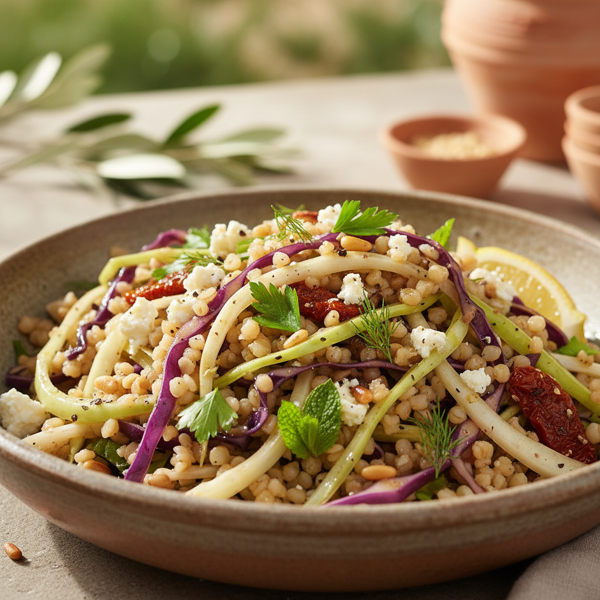 Mediterranean Cabbage and Bulgar Pilaf recipe