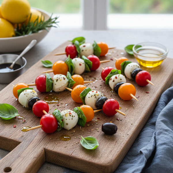 Mediterranean Caprese Skewers recipe