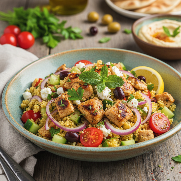 Mediterranean Chicken Couscous Salad recipe