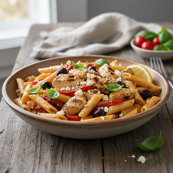 Mediterranean Chicken Penne Delight recipe